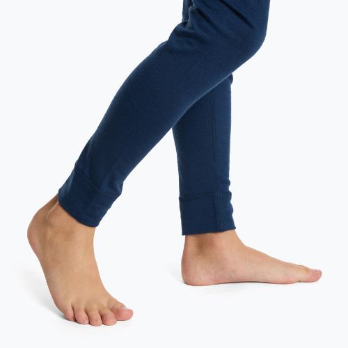 Set de lenjerie termică pentru copii WOOLCANO Merino 100% SET0683 albastru închis