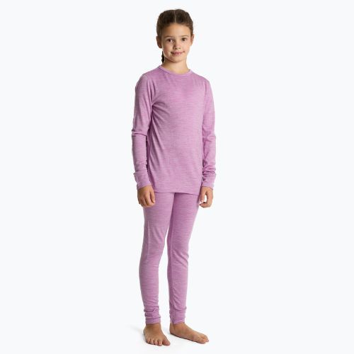 Set de lenjerie termică pentru copii WOOLCANO Merino 100% SET0683 violet