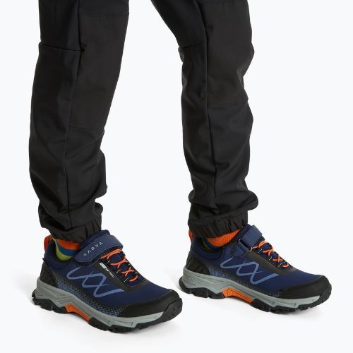 Încălțăminte de drumeție pentru copii KADVA Rocky Trail Low WaterProof Softshell albastru închis