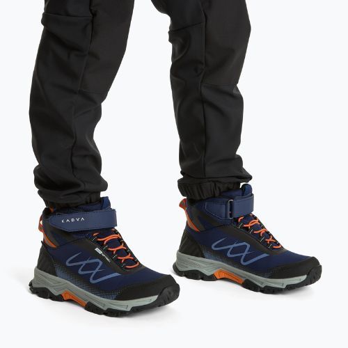 Încălțăminte de drumeție pentru copii KADVA Rocky Trail Mid WaterProof Softshell bleumarin