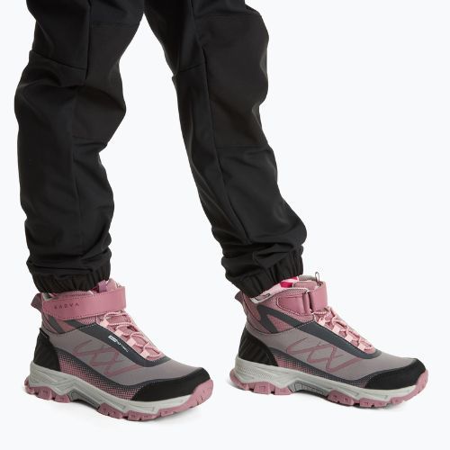 Încălțăminte de drumeție pentru copii KADVA Rocky Trail Mid WaterProof Softshell gri