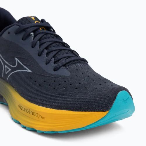 Încălțăminte de alergare pentru bărbați  Mizuno Wave Skyrise 6 odyssey gray/icelandic blue/citrus