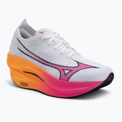 Încălțăminte de alergare Mizuno Wave Rebellion Pro 3 white/pink tetra/tang orange