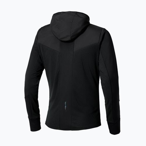Geacă de alergare pentru bărbați Mizuno Warmalite Hybrid Full Zip Hooded black