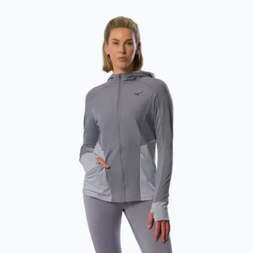 Geacă de alergare pentru femei Mizuno Active Warm Hybrid Full Zip Hooded quicksilver