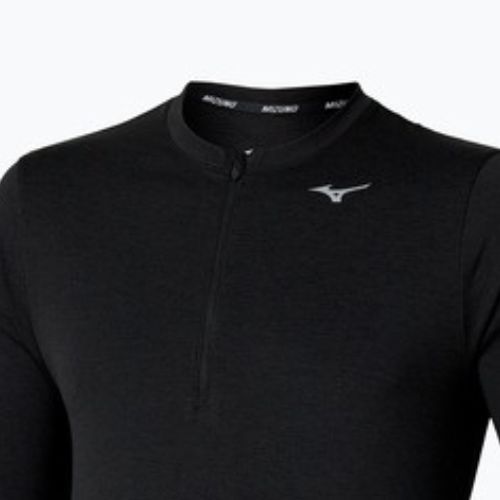 Longsleeve de alergare pentru bărbați Mizuno Core Impulse Half Zip Tee black
