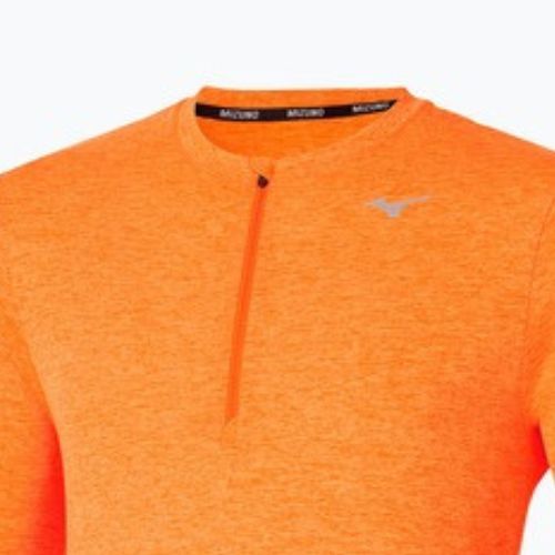 Longsleeve de alergare pentru bărbați Mizuno Core Impulse Half Zip Tee tangelo