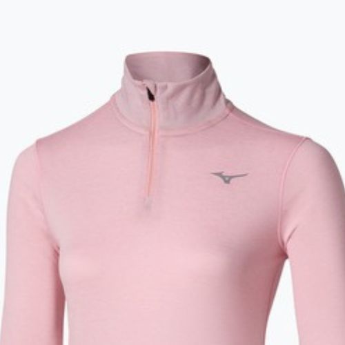 Bluză de alergare pentru femei Mizuno Core Impulse Half Zip Tee bleached mauve