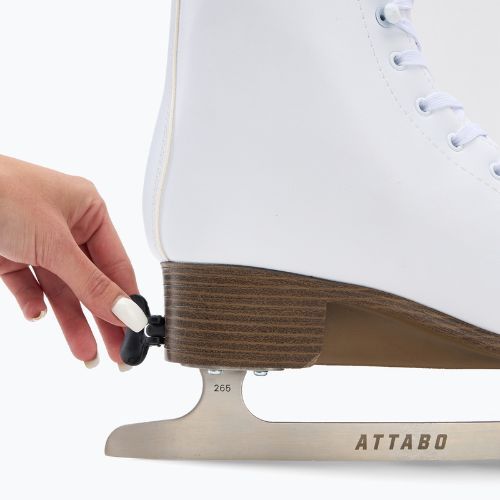 Patine artistice pentru copii Attabo Oli ajustabile albe