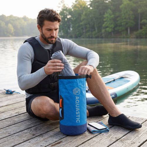 Sac rezistent la apă AQUASTIC Dry Bag 8 l Nylon/TPU blue