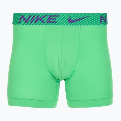 Boxeri pentru bărbați Nike Dri-Fit Essential Micro Boxer Brief 3 pary green shock/wild violet/black txtd wb