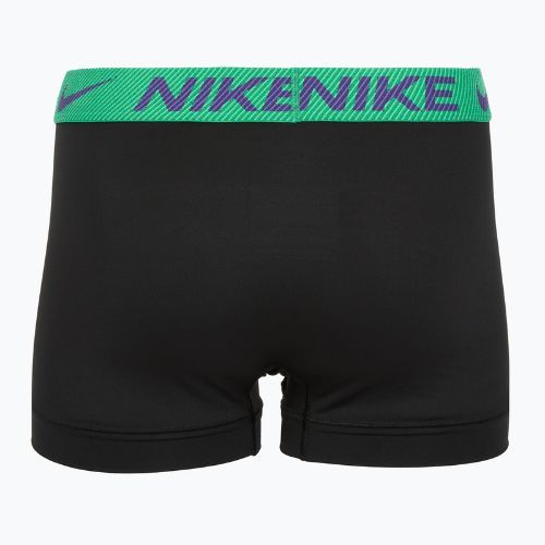 Boxeri pentru bărbați Nike Dri-Fit Essential Micro Trunk 3 pary black green shock/wild violet/black text wb