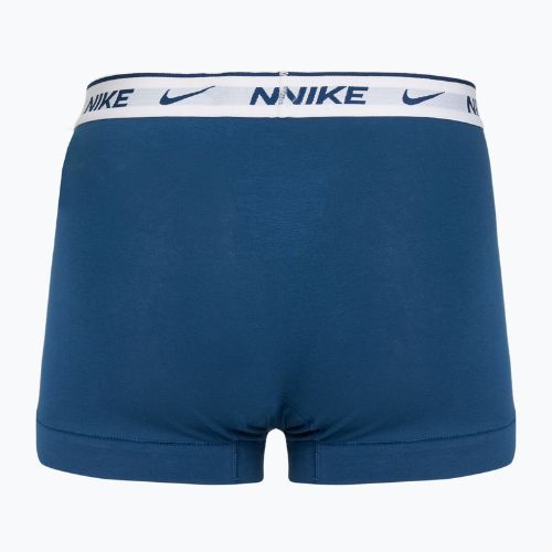 Boxeri pentru bărbați Nike Everyday Cotton Stretch Trunk 3 perechi light armry blue/blue force/white waistband