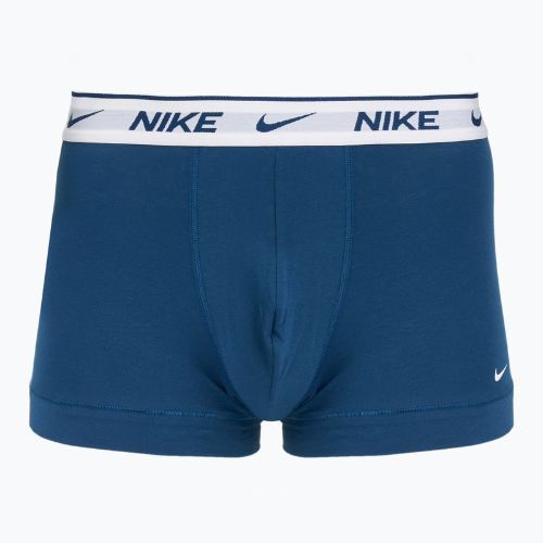 Boxeri pentru bărbați Nike Everyday Cotton Stretch Trunk 3 perechi light armry blue/blue force/white waistband