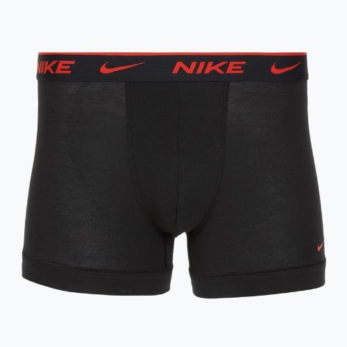 Boxeri pentru bărbați Nike Everyday Cotton Stretch Trunk 3 perechi black lig crim/des och/deep night logo waistband