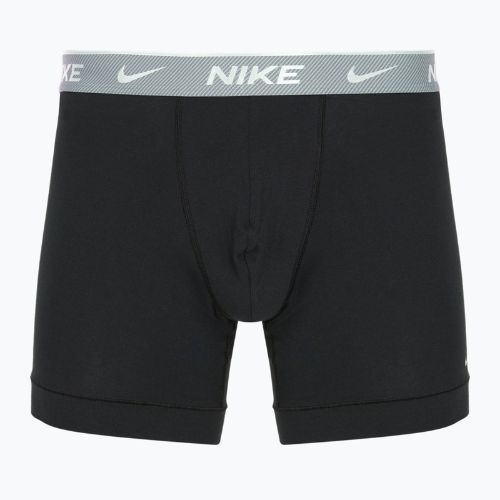 Boxeri pentru bărbați Nike Everyday Cotton Stretch 3 perechi bi bi/iron grey/clear grey high shine textured wb