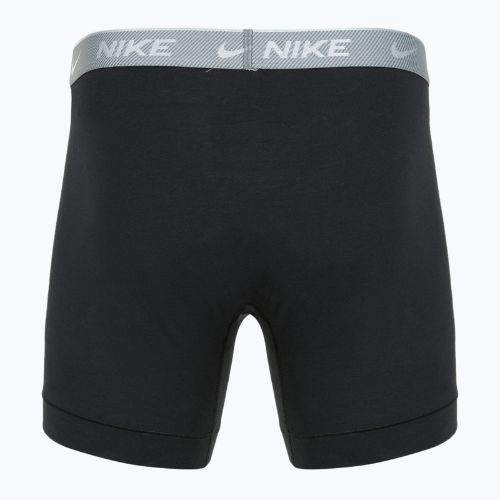 Boxeri pentru bărbați Nike Everyday Cotton Stretch 3 perechi bi bi/iron grey/clear grey high shine textured wb