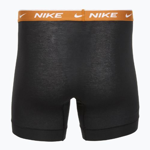 Boxeri pentru bărbați Nike Everyday Cotton Stretch 3 perechi black light crimsn/desrt ochre/black waistband