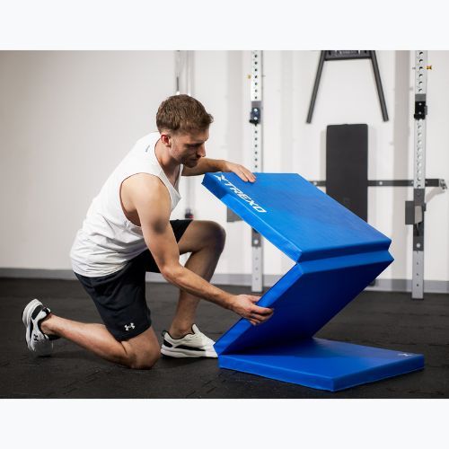 Saltea de gimnastică TREXO pliabilă 180 x  60 x 5 cm  albastră