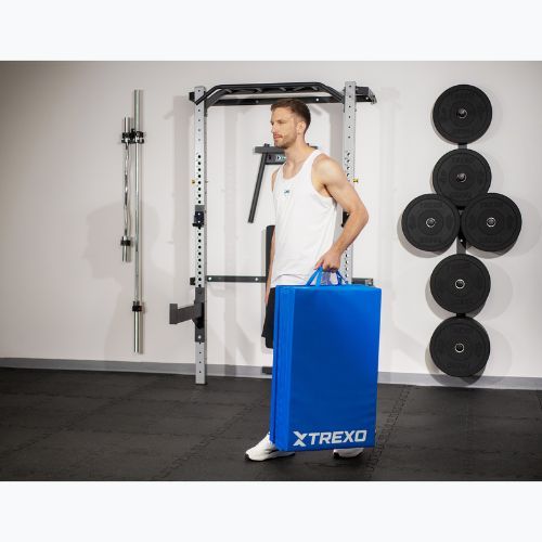 Saltea de gimnastică TREXO pliabilă 195 x 80 x 5 cm albastră