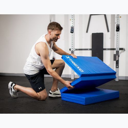 Saltea de gimnastică TREXO pliabilă 195 x 80 x 5 cm albastră
