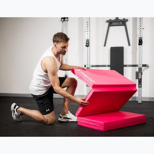 Saltea de gimnastică TREXO pliabilă 195 x 80 x 5 cm roz