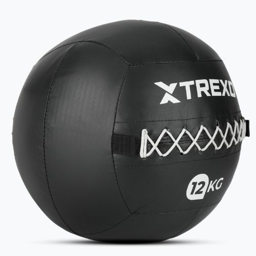 Minge medicinală XTREXO Wall Ball 12 kg negru