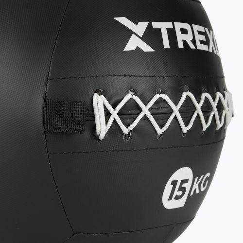 Minge medicinală XTREXO Wall Ball 15 kg negru