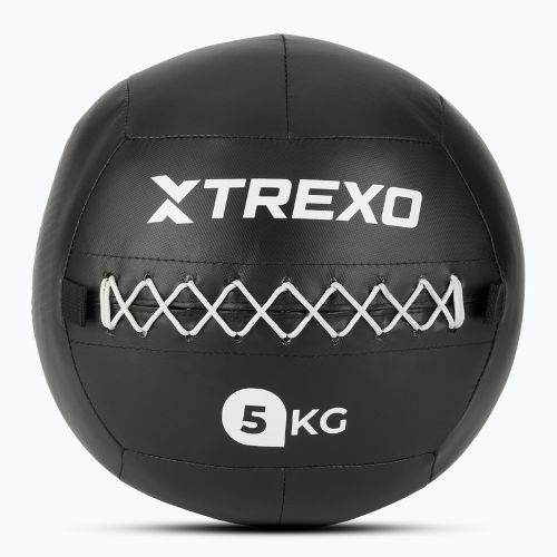 Minge medicinală TREXO Wall Ball 5 kg negru