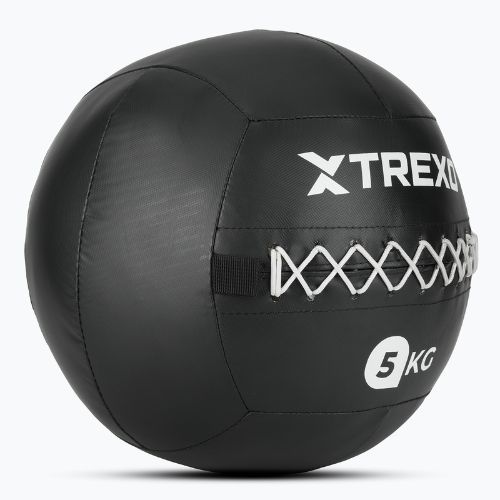 Minge medicinală XTREXO Wall Ball 5 kg negru