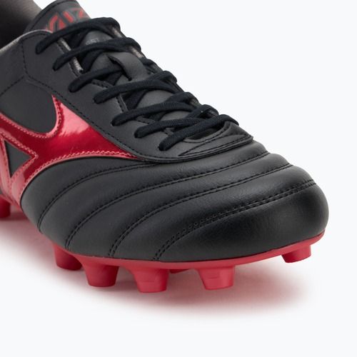 Încălțăminte de fotbal Mizuno Morelia II Club FG black/morelia 40th red/black sand