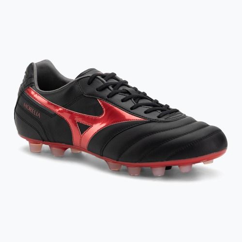 Încălțăminte de fotbal pentru bărbați Mizuno Morelia II Elite FG black/morelia 40th red/black sand