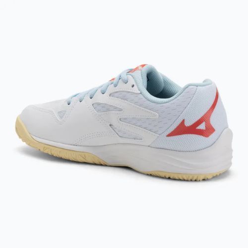 Încălțăminte de volei pentru femei Mizuno Thunder Blade Z white/calypso coral/pale banan