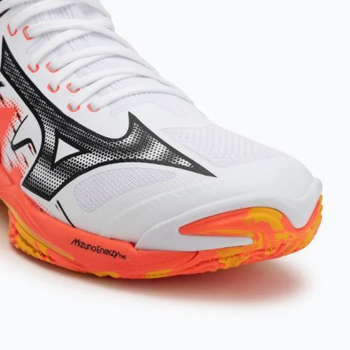 Încălțăminte de voleiMizuno Wave Lightning Neo 3 white/fiery coral 2/citrus