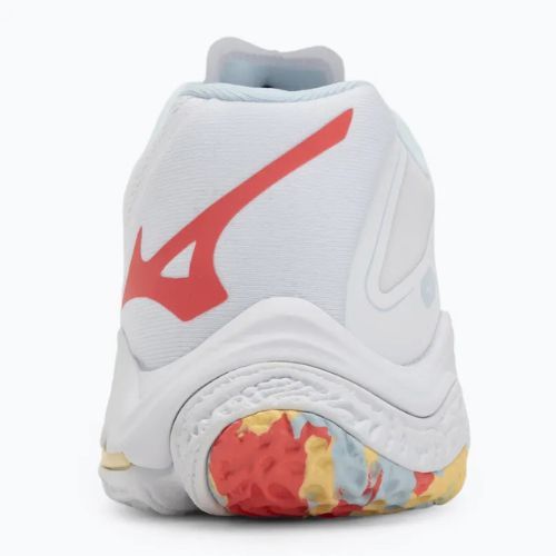 Încălțăminte de volei pentru femei Mizuno Wave Lightning Z8 white/calypso coral/pale banan