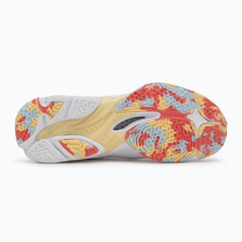 Încălțăminte de volei pentru femei Mizuno Wave Lightning Z8 Mid white/calypso coral/pale banan