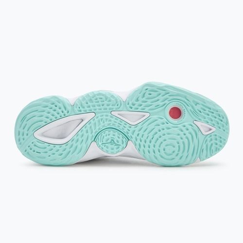 Încălțăminte de volei pentru femei  Mizuno Wave Momentum Elite Mid white/blue tint