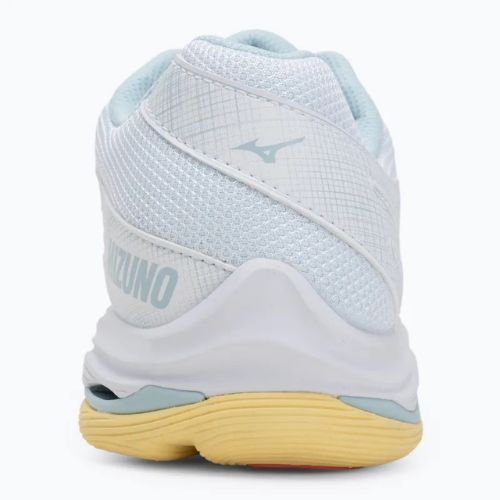Încălțăminte de volei pentru femei Mizuno Wave Voltage 2 white/calypso coral/pale banan