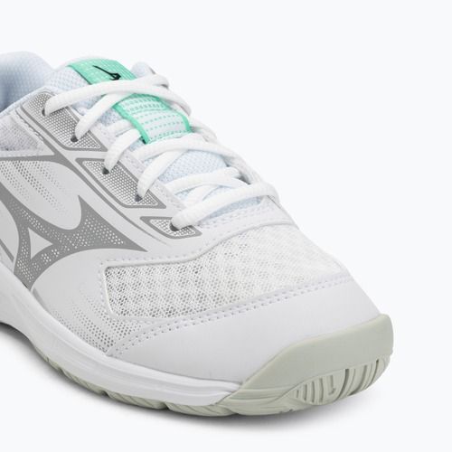 Încălțăminte de volei pentru copii Mizuno Cyclone Speed 5 white/black/frozen emerald