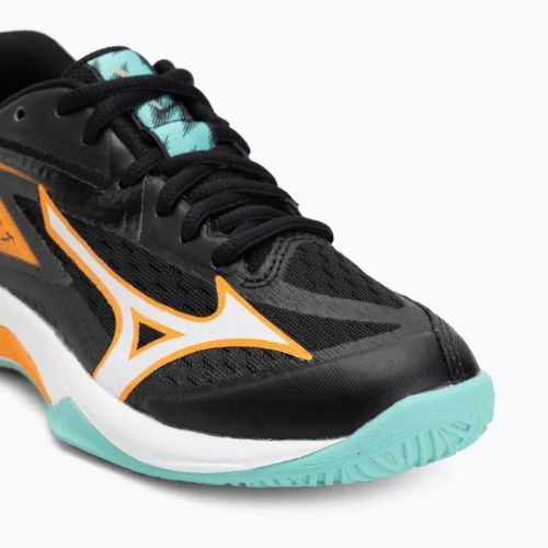 Încălțăminte de volei pentru copii Mizuno Lightning Star Z7 black/tangelo/ice green