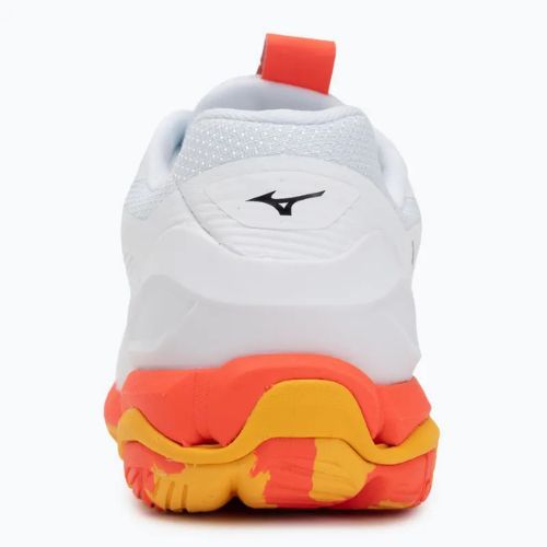 Încălțăminte de handbal Mizuno Wave Stealth 6 white/fiery coral 2/citrus