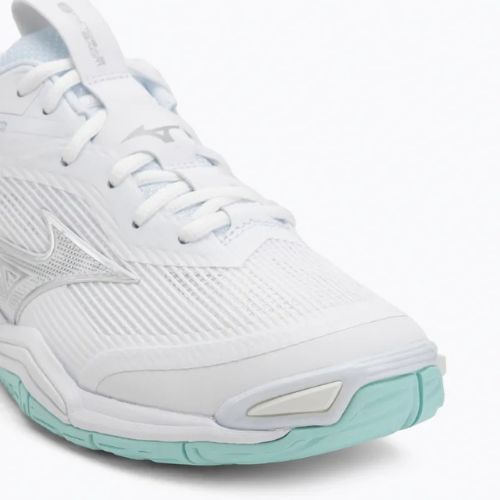 Încălțăminte de handbal pentru femei Mizuno Wave Stealth 6 white/blue tint