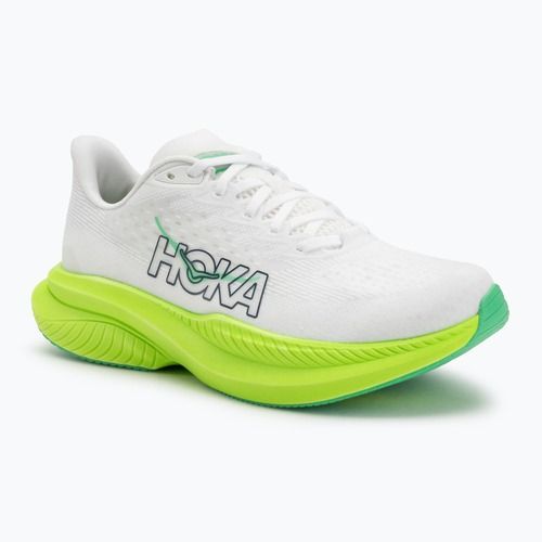 Încălțăminte de alergare pentru bărbați HOKA Mach 6 white/neon lime