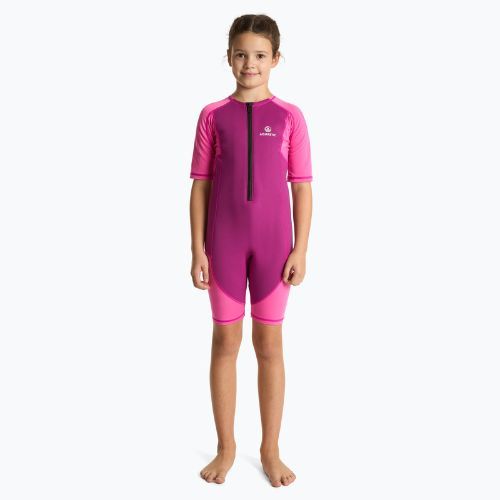 Costum de surfing pentru copii AQUASTIC surfing din neoren 1.5 mm WAVEY roz
