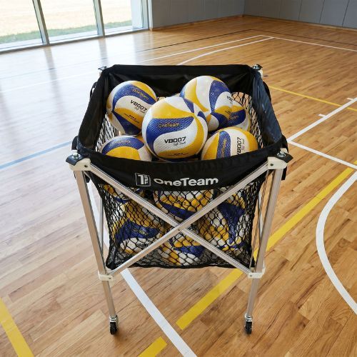 Cărucior pentru mingi de volei OneTeam Black slot