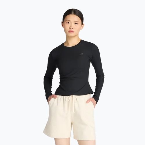 Bluză cu mânecă lungă pentru femei New Balance Micro-Rib negru