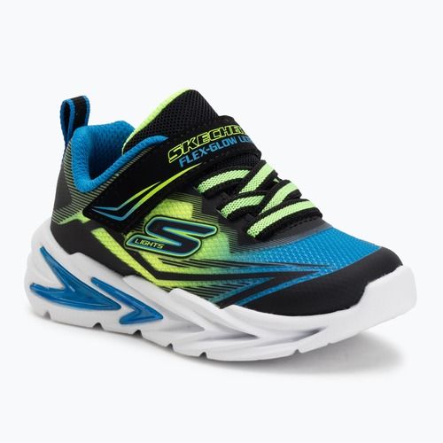 Încălțăminte pentru copii SKECHERS Flex-Glow Ultra negru/albastru/lămâie