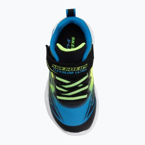 Încălțăminte pentru copii SKECHERS Flex-Glow Ultra negru/albastru/lămâie