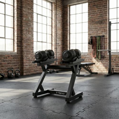 Suport pentru gantere reglabile XTREXO black