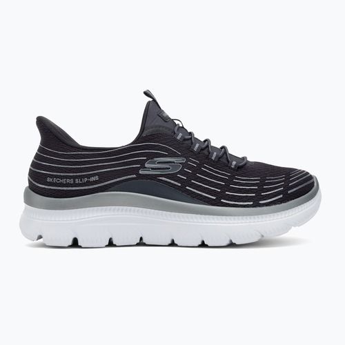 Încălțăminte pentru femei SKECHERS Summits Plus Soft Luster charcoal/silver
